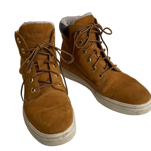 Timberland Londyn Suede Leather Whipstitch Trim Lace-Up Boots SZ 7.5 - Picture 3 of 16